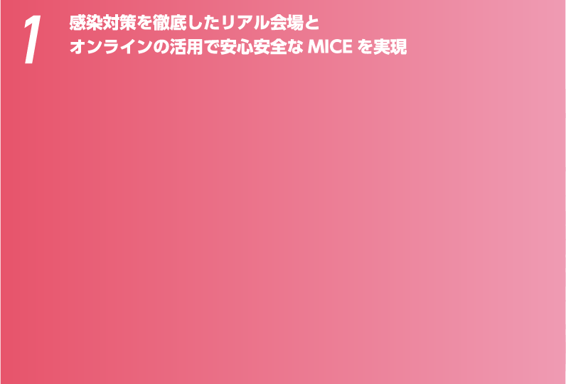 感染対策を徹底したリアル会場とオンラインの活用で安心安全な MICEを実現